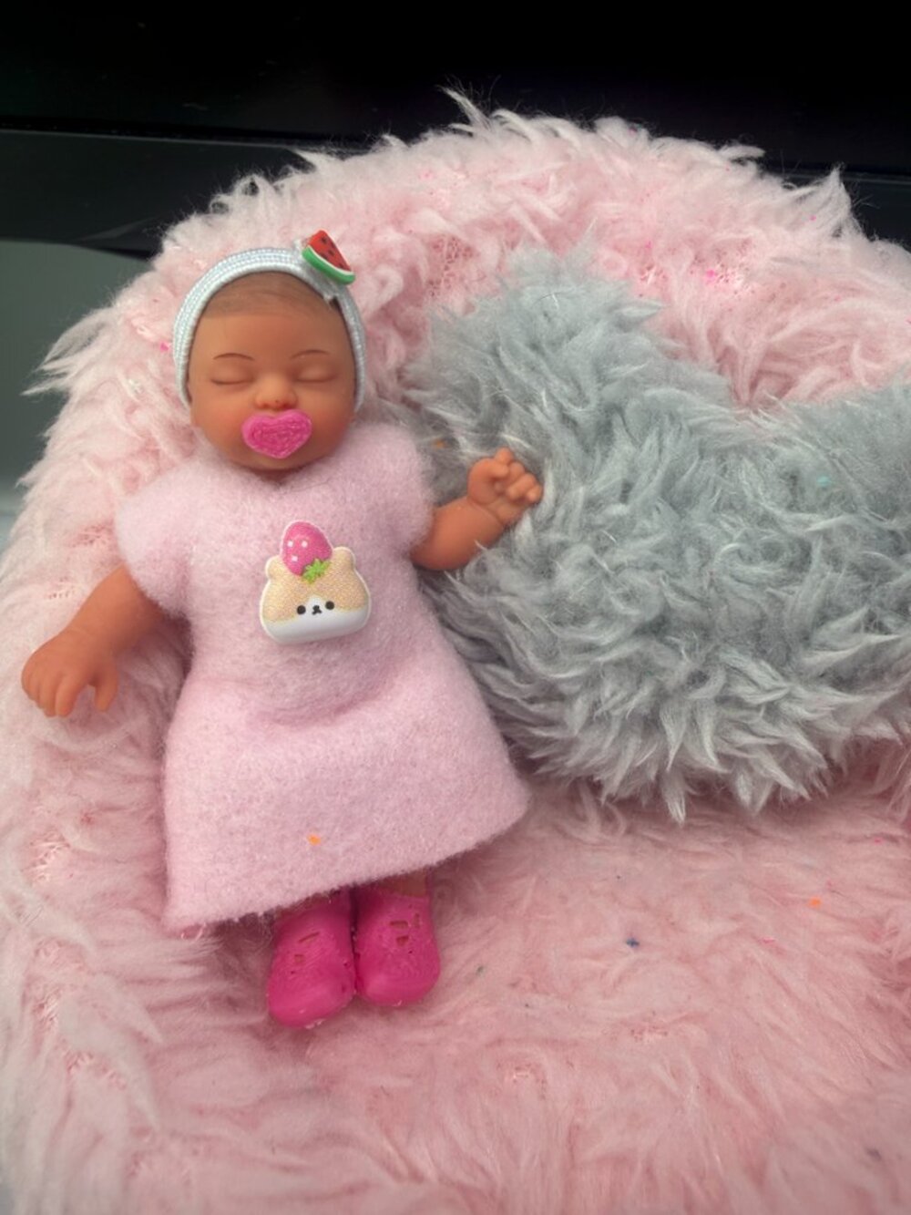 Plush Nightgown + Pacifier + Shoes | 2.5 Inch Baby Doll Clothes |Soft Pajamas